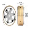 BATRAZZI RC Crawlers Truck Upgrade Parts for 1/18 FMS FCX18 K10& Hummer EV : Aluminum 1.2" Rogue Beadlock Wheels (2pcs) Blue with Blue hubcaps view 2