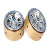 BATRAZZI RC Crawlers Truck Upgrade Parts for 1/18 FMS FCX18 K10& Hummer EV : Aluminum 1.2" Rogue Beadlock Wheels (2pcs) Blue with Blue hubcaps view 3