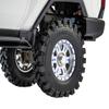 BATRAZZI RC Crawlers Truck Upgrade Parts for 1/18 FMS FCX18 K10& Hummer EV : Aluminum 1.2" Rogue Beadlock Wheels (2pcs) Blue with Plain Sliver hubcaps view 3