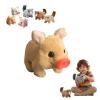 2026 New Electric Pig Plush Realistic Toy, Interactive Crawling Piglet, Walking Pig with Wagging Tail & Twitching Nose & Oink Like A Real Pigs, Electronic Plush Piggy Toys for Kids, Boys, Girls view 1