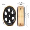 BATRAZZI RC Crawlers Truck Upgrade Parts for 1/18 FMS FCX18 K10& Hummer EV : Aluminum 1.2" Rogue Beadlock Wheels (2pcs) Black with Plain red hubcaps view 2