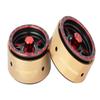 BATRAZZI RC Crawlers Truck Upgrade Parts for 1/18 FMS FCX18 K10& Hummer EV : Aluminum 1.2" Rogue Beadlock Wheels (2pcs) Black with Plain red hubcaps view 3