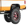 BATRAZZI RC Crawlers Truck Upgrade Parts for 1/18 FMS FCX18 K10& Hummer EV : Aluminum 1.2" Rogue Beadlock Wheels (2pcs) Black with Plain red hubcaps view 4