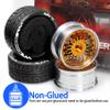 1/10 RC Drift Tires 12mm hex RC Wheels and Tires OD: 65mm for 1/10 Scale RC Hand Wheel Road Cars Tamiya TT01 TT02 XV01 TA06 PTG2 HPI KYOSHO FW06 HSP /4PCS (Gold R421) view 3