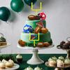 14PCS Football Party Supplies Set Goal Post Cake Topper Mini Footballs Mini Helmet Perfect for Football Themed Birthday Parties and Sports Gatherings view 4