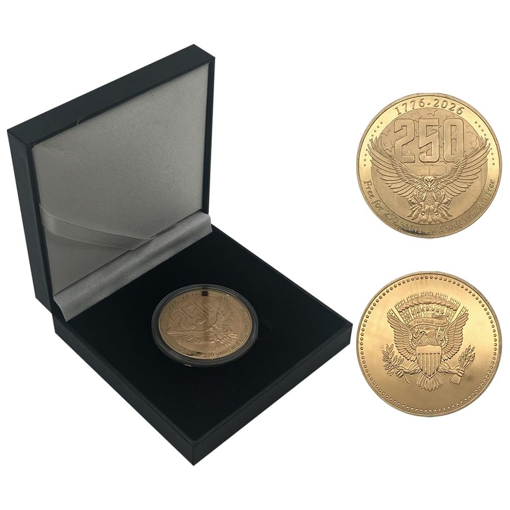 1776-2026 USA 250th Anniversary Commemorative Coin  Double-Sided Patriotic Collectible Gift Set