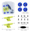 DisplayMore 19PCS Fingerboard Skateboard Bearing Wheels Tool Set, Yellow Trucks & Blue Spherical Fingerboard Bearing Wheels & Nuts & Screw & Screwdriver view 3