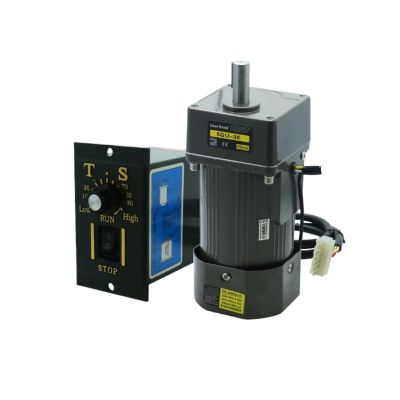 120W Micro AC Gear Induction Motor 110V 220V Single Phase Speed Grovernor Engine with 5RPM to 1350RPM Controller(220v,0-390rpm)