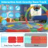 PolaZIA Electric Magnetic Train Set, 3D 92PCS Anti Gravity Race Track Flexible for Kids Ages 4-8, Glow in The Dark Race Track Set with LED Light-Up Car, 360Climbing Car Race Track view 3