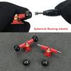 DisplayMore 19PCS Fingerboard Skateboard Bearing Wheels Tool Set, 30mm Red Trucks & Black Spherical Fingerboard Bearing Wheels & Nuts & Screw & Screwdriver view 2