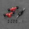 DisplayMore 19PCS Fingerboard Skateboard Bearing Wheels Tool Set, 30mm Red Trucks & Black Spherical Fingerboard Bearing Wheels & Nuts & Screw & Screwdriver view 4