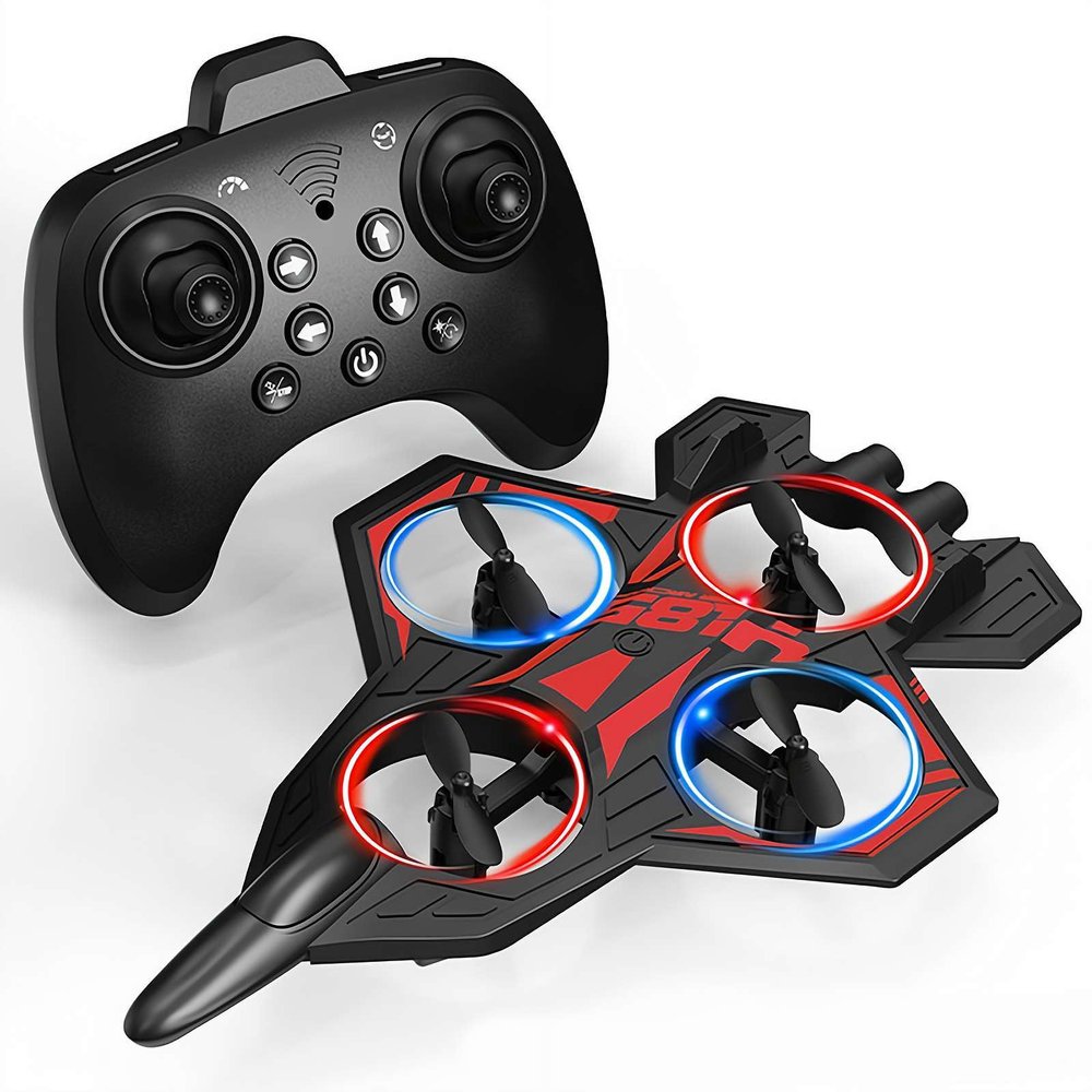 2.4Ghz Remote Control Foam Airplane Toy,EPP Foam Remote Control Airplane with LED Lights,FoamRemoteControl Airplanes RC Planes,360 Flip,3 Adjustable Speeds,Easy-to-Fly for Kids Beginners