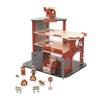 Freniland Wooden Fire Station Playset, 4-Level Pretend Play Firehouse with Fire Truck, Helicopter, Figures & Accessories, Educational Role Play Toy for Toddlers Kids Age 3+ view 1