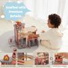 Freniland Wooden Fire Station Playset, 4-Level Pretend Play Firehouse with Fire Truck, Helicopter, Figures & Accessories, Educational Role Play Toy for Toddlers Kids Age 3+ view 4