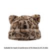 Btgghytr Oversized Kitten Hat with Ear Leopards Print Skiing Hat Furry Cartoon Photo Props Outdoor Head Wrap view 3