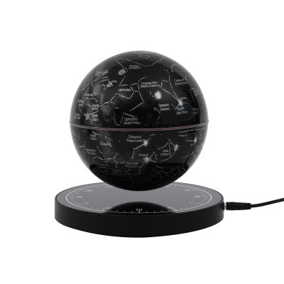 16-Color Magnetic Levitating Floating Globe with LED & Night Light Mode, 360 Auto-Rotating World Map Constellation Ball for Home Office Decor or teaching aids, Cool Unique Tech Gadget for Kids Adults
