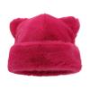 Btgghytr Oversized Kitten Hat with Ear Solid Color Skiing Hat Furry Caps Cartoon Photo Props Outdoor Head Wrap view 1