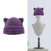 Btgghytr Oversized Kitten Hat with Ear Solid Color Skiing Hat Furry Caps Cartoon Photo Props Outdoor Head Wrap view 2