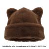 Btgghytr Oversized Kitten Hat with Ear Solid Color Skiing Hat Furry Caps Cartoon Photo Props Outdoor Head Wrap view 3