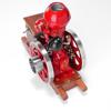 Retrol & OKMO B01 Metal Engine Model, Hit-and-Miss Ball-Top Water-Cooled Single-Cylinder 4-Stroke Internal Combustion Engine with Ignition System and Wooden Display Stand view 3
