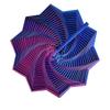 3D Printed Expanded Sensory Fidget Star with Handle  New Stress Relief Whirling Spiral Toy, Star Sensation Tree Toy, Integralz Expand Hexagonal Decompression Tentativea (red-Blue, 3.3inch) view 1