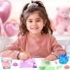24 Pack Valentines Day Gifts for Kids - Crystal Growing Science Kit with Valentine Cards, Unique Class Classroom Exchange Cards, School Party Favors and Goodie Bags Stuffers for Girls Boys view 3