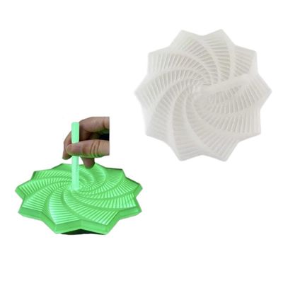 3D Printed Expanded Sensory Fidget Star with Handle  New Stress Relief Whirling Spiral Toy, Star Sensation Tree Toy, Integralz Expand Hexagonal Decompression Tentativea (nightlight Green, 3.3inch)
