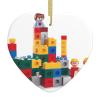 HJFCZH Building block toys Printing Christmas Ceramic Love Pendant Decoration Interior Decoration Festival Gift view 1