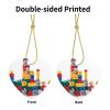 HJFCZH Building block toys Printing Christmas Ceramic Love Pendant Decoration Interior Decoration Festival Gift view 3