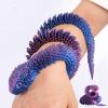 3D Printed Snake Toys, Flexible 3D Printed Animal, Fidget ADHDs Snake Toys, Perfect Desk Pet for Animal Collectors, Halloween Decor, Christmas Toy 2025 Light Purple 24in view 4