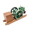 Retrol & OKMO Z01 Metal Engine Model, Hit-and-Miss Throttling Governor Single-Cylinder 4-Stroke Internal Combustion Engine with Ignition System and Wooden Display Stand view 3