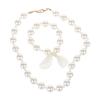XIANGMUN Fashion Pearl Jewelry Set for Simulated Bead Necklace Bracelet Little Girl's Birthday Party view 1