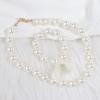 XIANGMUN Fashion Pearl Jewelry Set for Simulated Bead Necklace Bracelet Little Girl's Birthday Party view 4