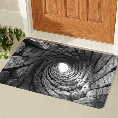 3D Hole Rug - Dog Gets Scaredof 3D Carpet, Rug That Looks Like a Hole, Optical Illusion Rugs for Pranks, as Test & Game with Your Cat or Dog Slip-Resistant Quick-Drying