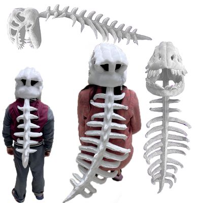 2026 New Silly Dino Plush Skeleton, Realistic Dinosaur Skeleton Plush Costume,Wearable Dinosaur Skeletons Plushes (White, 80cm/31in)