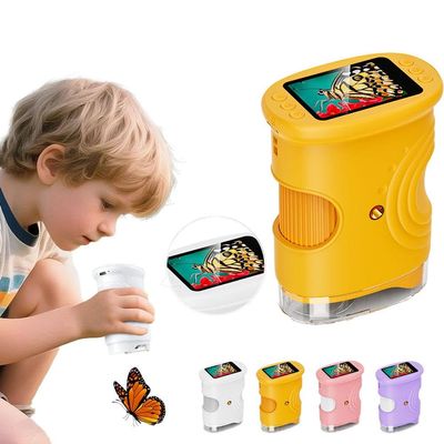 1000X Handheld Digital Microscope for Kids, 2026 Upgraded Portable Mini Pocket Microscope, Digital Magnifying Glass Scope Science Kits for Home School Lab, Birthday Gifts for 3 to 12 Years Old Kid