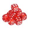 uxcell 6 Sided Acrylic Dice,18mm/0.71" 18mm/0.71" Game Red 10Pcs view 1