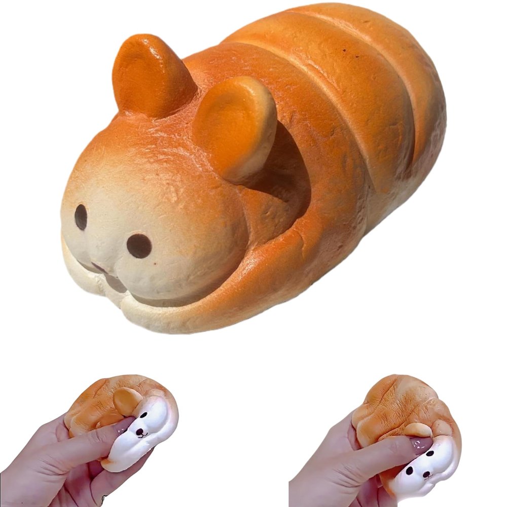 Realistic Animal Shape Slow Rising Bread Squishy - Super Soft Fidget Stress Relief Toy, Cute Sensory Desk Decor, Perfect Party Favor & Gift for Adult