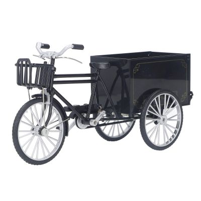 nehzgnauh Vintage Tricycle Finger Bike Model, Alloy Miniature Tricycle, Unique Nostalgic Design with Realistic Proportions, Exquisite Craftsmanship for Home Decor, Gift for Kids and (Black)
