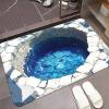 3D Hole Rug - Dog Gets Scaredof 3D Carpet, Rug That Looks Like a Hole, Optical Illusion Rugs for Pranks, as Test & Game with Your Cat or Dog Slip-Resistant Quick-Drying view 1