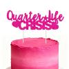 Fangleland Quarter Life Crisis Cake Topper, Hot Pink Glitter view 1