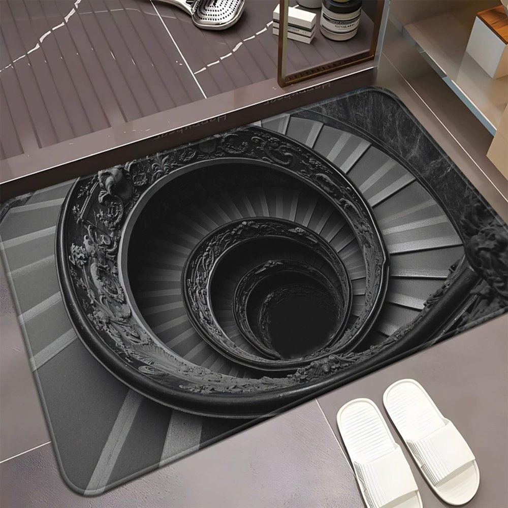 3D Hole Rug - Dog Gets Scaredof 3D Carpet, Rug That Looks Like a Hole, Optical Illusion Rugs for Pranks, as Test & Game with Your Cat or Dog Slip-Resistant Quick-Drying