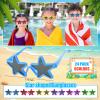 24 Set Summer Pool Party Favors End of Year Students Gift from Teacher Bulk Beach Bucket and Shovels Beach Ball Sunglasses Set Preschool Kindergarten Graduation Gifts for Kids (Scalloped) view 4