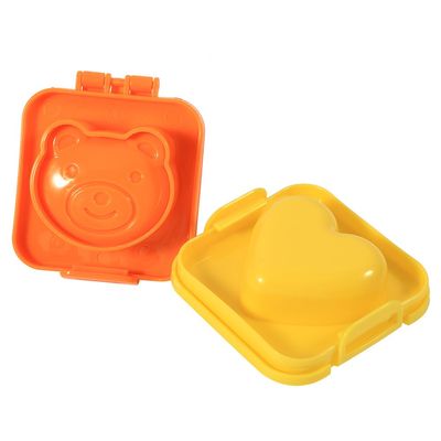Aramox Eggs Cute Mold 6Pcs Food Grade PP Plastic Egg Shapers with Bear Fish Shapes Kitchen DIY Bento Accessories for Kids Breakfast Snack