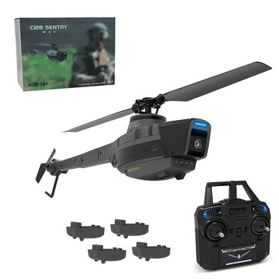 C128 Scout Drone with 1080P Camera, Military Remote Control Helicopter for Adults, 2.4G 4CH Aerial Vehicle Reconnaissance, Take Off/Landing, 6-Axis Gyro RC Aircraft Helicopter