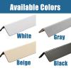 10 Pcs Water-Proof Molding PVC Corner Guards for Walls/Doors, L-Shaped Corner Protection Strips Black Gray White Beige, Peel and Stick Angle Trim(Gray,L 52 in) view 3