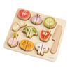 Kaplan Early Learning Wooden Slice & Match Vegetable Puzzle view 1