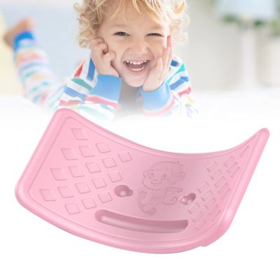 Acouto Kids Rocker Board Seesaw Board Plastic Kids Toddlers Training with Elastic Wooden (Pink)