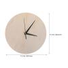 ibasenice 2pcs Wooden Clock Blank - DIY Clock Face 11Inch Round Dial Plate with Pointer for Crafting Painting Wall Decor Classroom Projects view 2