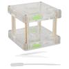 Sunxtzyl Acrylic Nest Display Box, Castle Villa Farm for Science Educational, Transparent Hill Habitat with Humidifying Cotton and Ventilation Net, Observation Tool for Kids and view 2